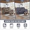 2Set Nordic Jacquard Split Recliner Armchair Cover With Cup Holder Anti-Slip Sofa Slipcover Relax Couch Covers For Living Room