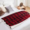 Double-Layer Lambswool Flannel Blanket: Plaid Office, Dorm, or Sofa Throw