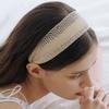HMS004 Woven Mesh Hairband (Ivory, Brown, Black)
