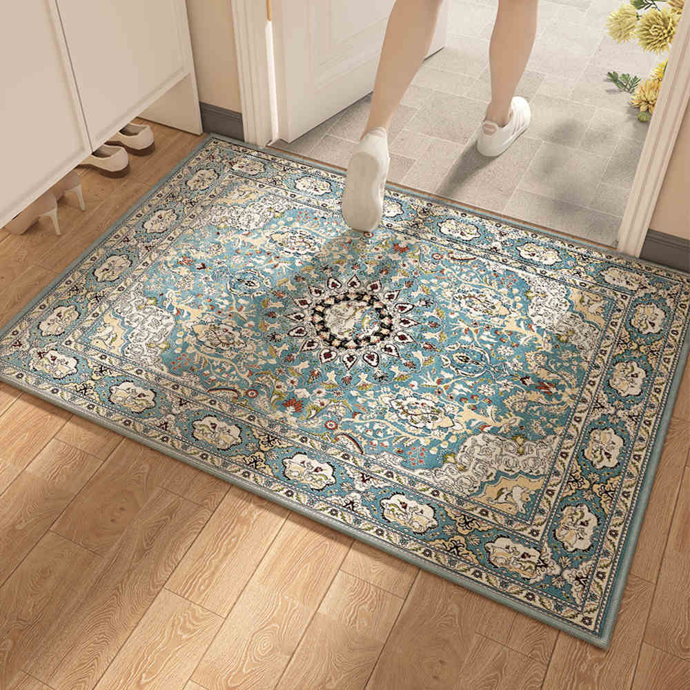Vintage Bohemian Rug Lightweight Dirty Resistant Living Room Bedroom Rug No Care Sofa Bedside Rug Coffee Table Pad
