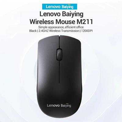Lenovo Mysz bezprzewodowa M211 Mysz do laptopa 2,4 GHz Odbiornik USB Ergonomiczna bezprzewodowa mysz optyczna Myszy komputerowe do komputera PC