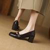 Μόδα Γυναικείες Γόβες Νέα Μόδα Άνοιξη Φθινόπωρο Πολυτελή Ψηλοτάκουνα Παπούτσια Χοντρά Designer Loafers Πλατφόρμα Μαύρο Καφέ Casual Πάρτι Βασικό