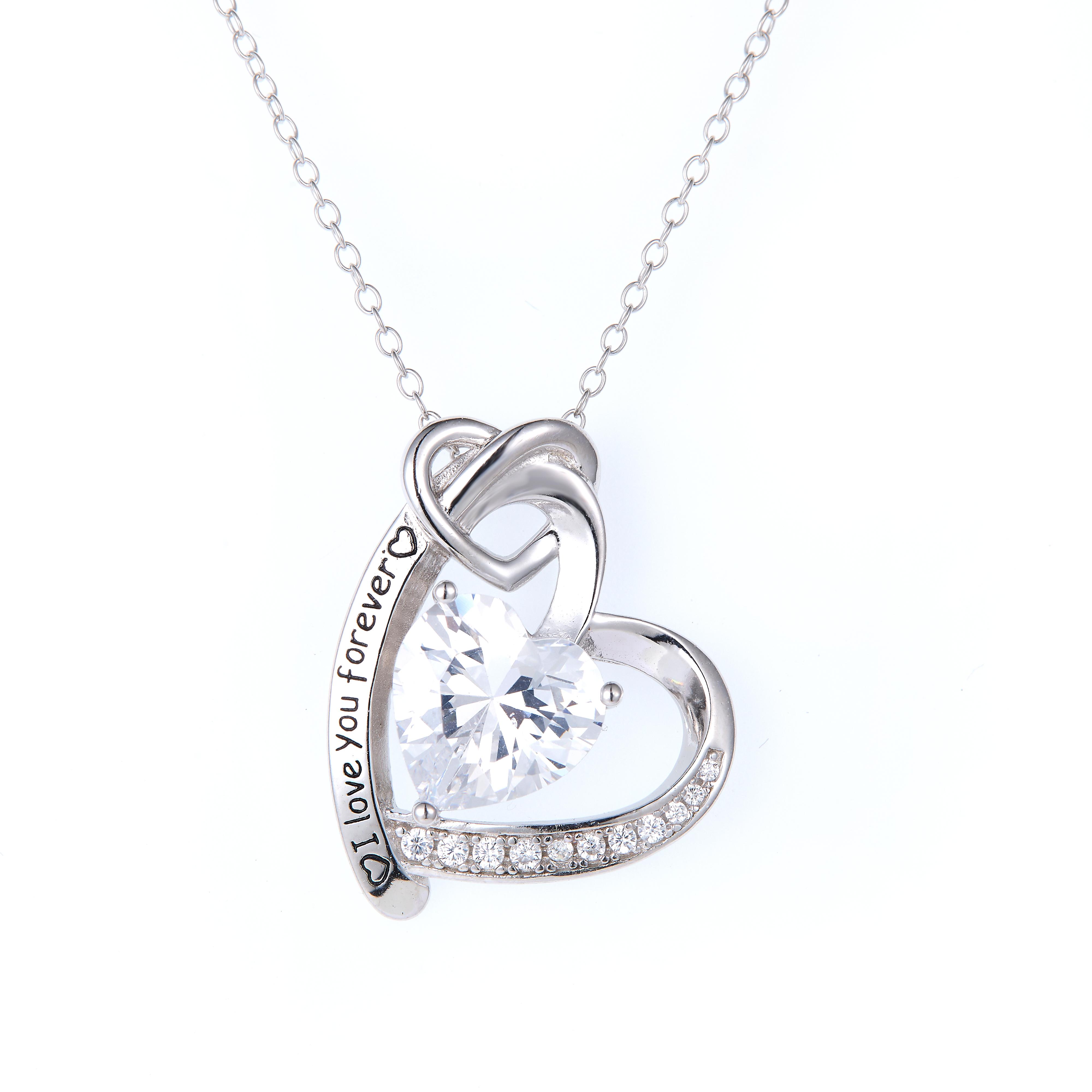 

Изысканное ожерелье с кулоном в форме сердца, ювелирное украшение объятия матери и ребенка , элегантные аксессуары для женщин на день матери белый