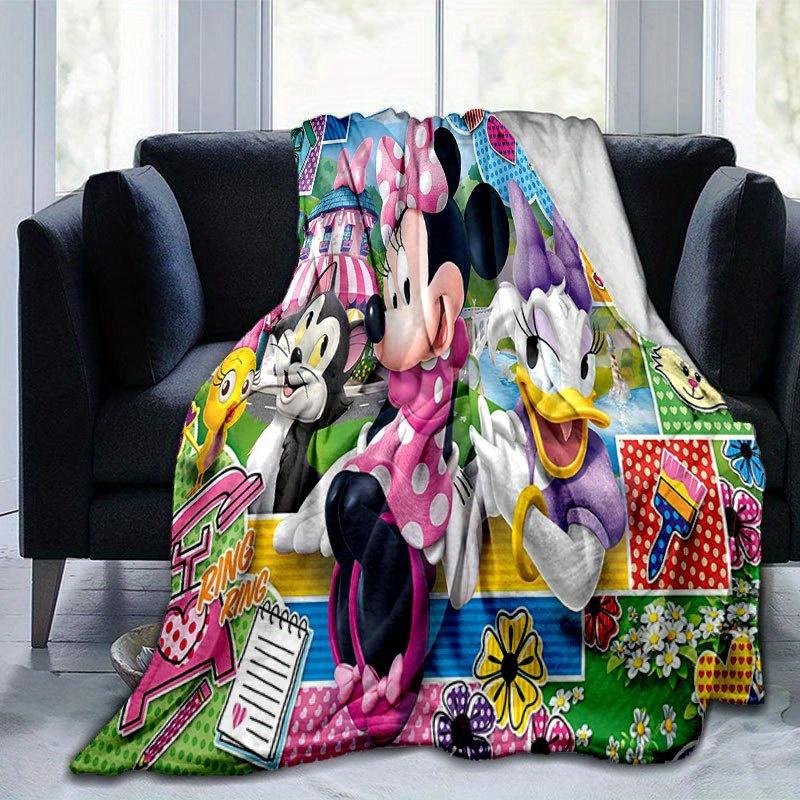 Mickey & Minnie Blanket - Soft, Warm Flannel Throw for Couch, Bed, Travel, Camping | All-Season Cozy Nap Blanket