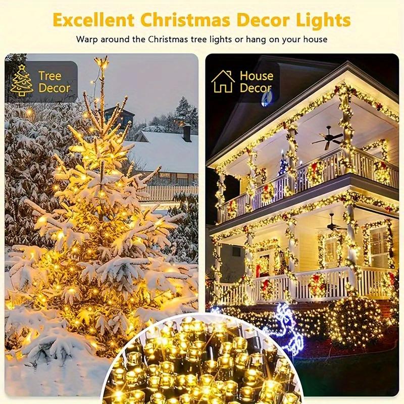 Garden Solar Light LED Twinkle Starry Fairy String Light 8 Lighting Modes Waterproof for Home Tree Wedding Party Christmas Decor