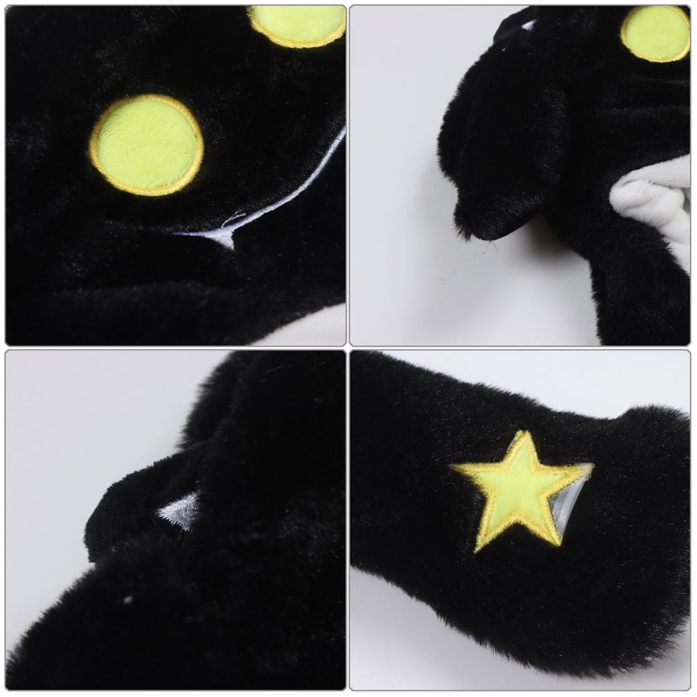 Halloweenská skákací čepice s pohyblivými ušima, zábavná plyšová roztomilá zvířecí narozeninová dárková čepice