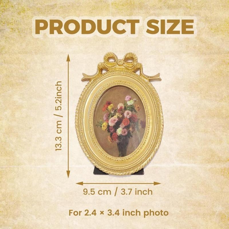 Antique Ornate Rectangles Photo Frame for Tabletop Wall Display,Retro Picture Frame,Decorative Photo Frame Home Decors