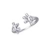 New 925 Silver Ring Zircon Shell Honey Jar Bow Ring Original S925 Finger Wedding Ring DIY Women's High Jewelry Gift