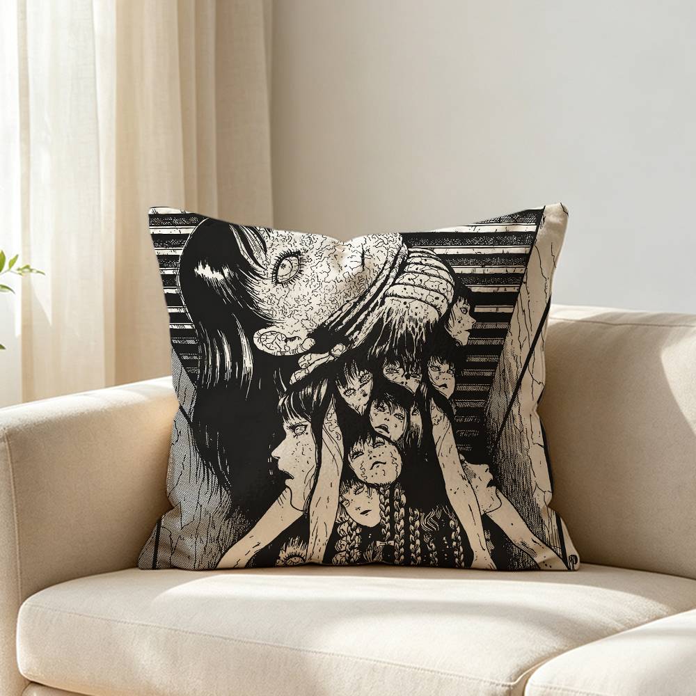 Manga Beautiful Ttomie Kkawakami Customizable Square Cushion Cover Double Sided Print Pillow Case
