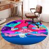 Trolls Printed Round Rug Carpet Chair Rug Area Rug Entryway Doormats,for Office Chair Living Room Bedroom Kitchen Room.