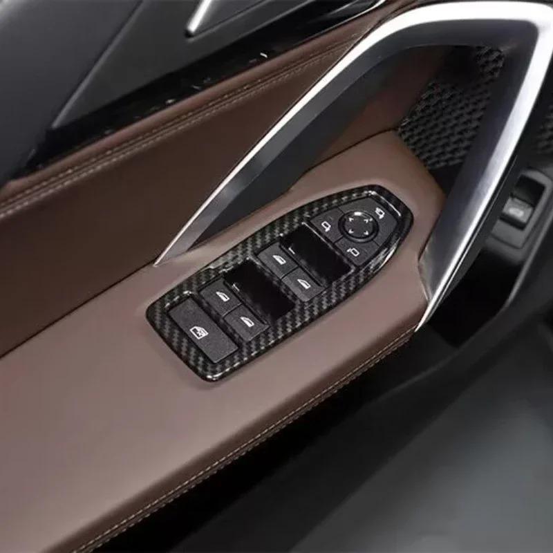 For BMW X1 IX1 U10 U11 -2026 ABS Carbon Fiber Car Window Lift Swtich Button Cover Trim Interior Accessories