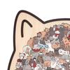 Cat-shaped Wooden Jigsaw Puzzle 135pcs Unique Irregular Puzzle Pieces Game Birthday Xmas Gifts for Cat Lovers Home Decorations
