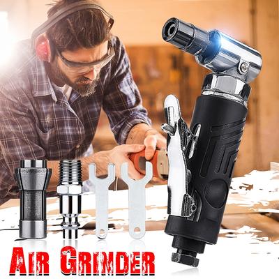 Winkel-Luftschleifer 1/4" Pneumatischer Trenn-Polierer Reiniger Schneidwerkzeug + Schraubenschlüssel