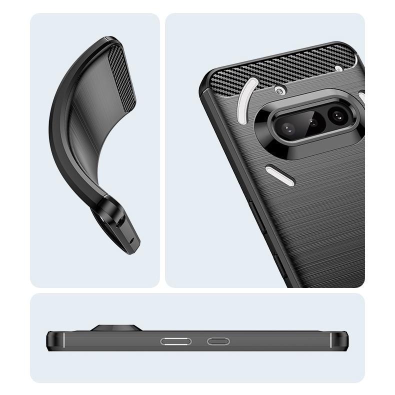 Für Nothing Phone 3a Hülle Nothing Phone 3a Hülle Stoßfestes Silikon Gebürstetes TPU Schutzhülle für die Rückseite des Telefons Nothing Phone 3a