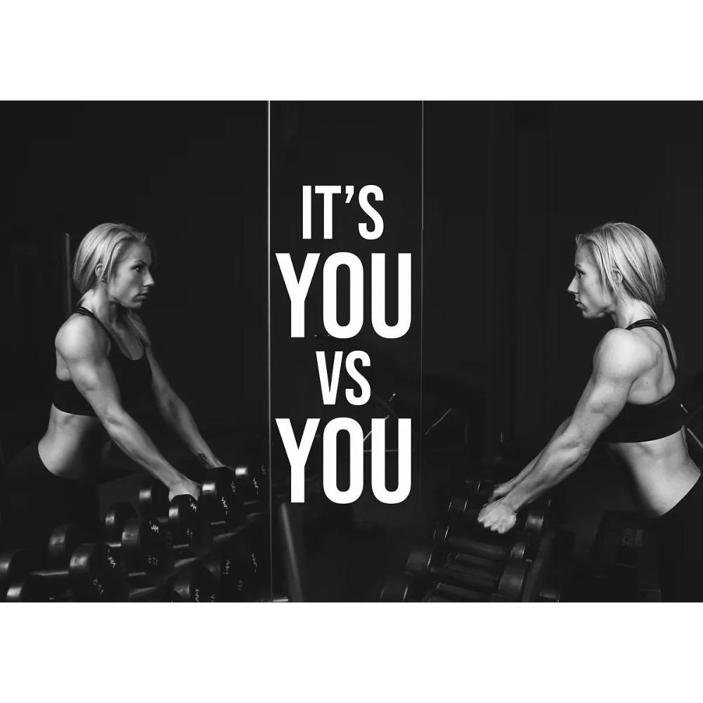 Plakaty motywacyjne do fitnessu Cytaty motywacyjne Pokonaj swój umysł i ciało Wydruki Malarstwo na płótnie Obrazy ścienne Wystrój pokoju w domu