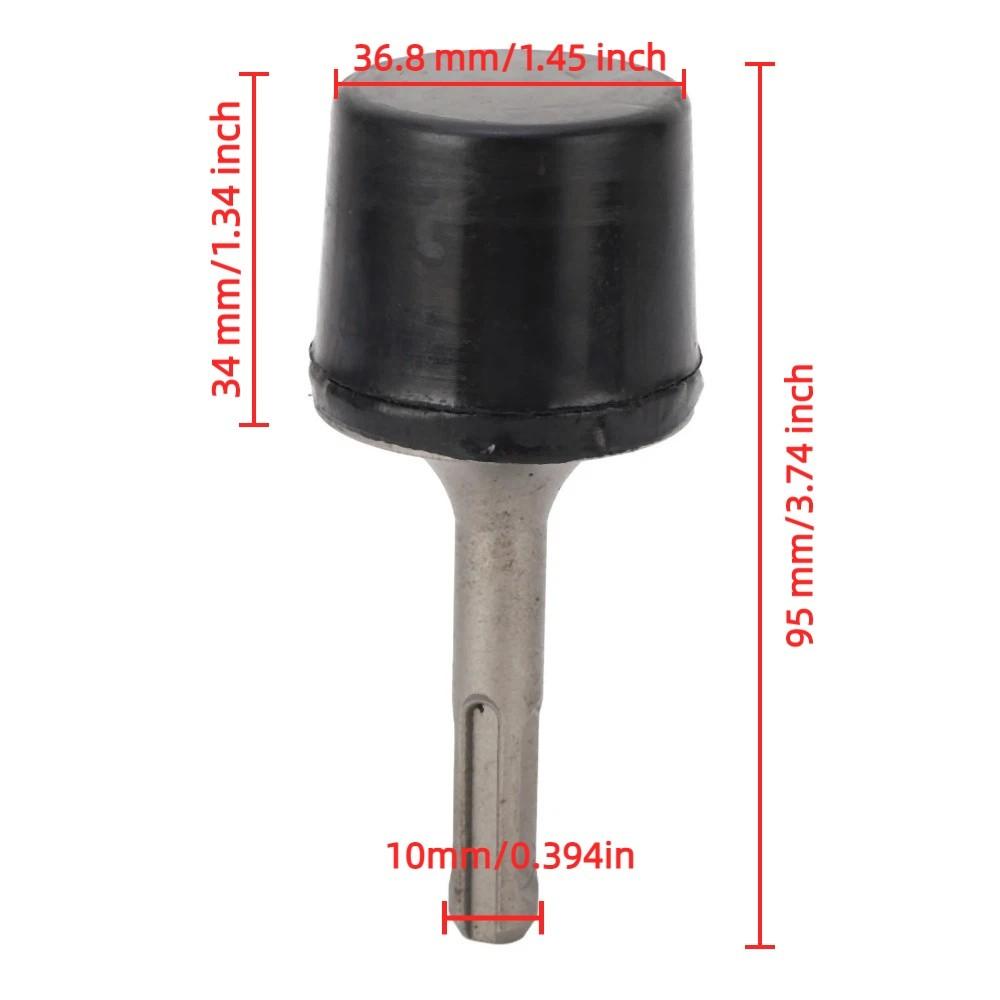 Rubber Vibrator Hammer for Drill Round Shank SDS-Plus Shank Vibrator Hammer Attachment Flat Head Electric Hammer Vibrator Bit