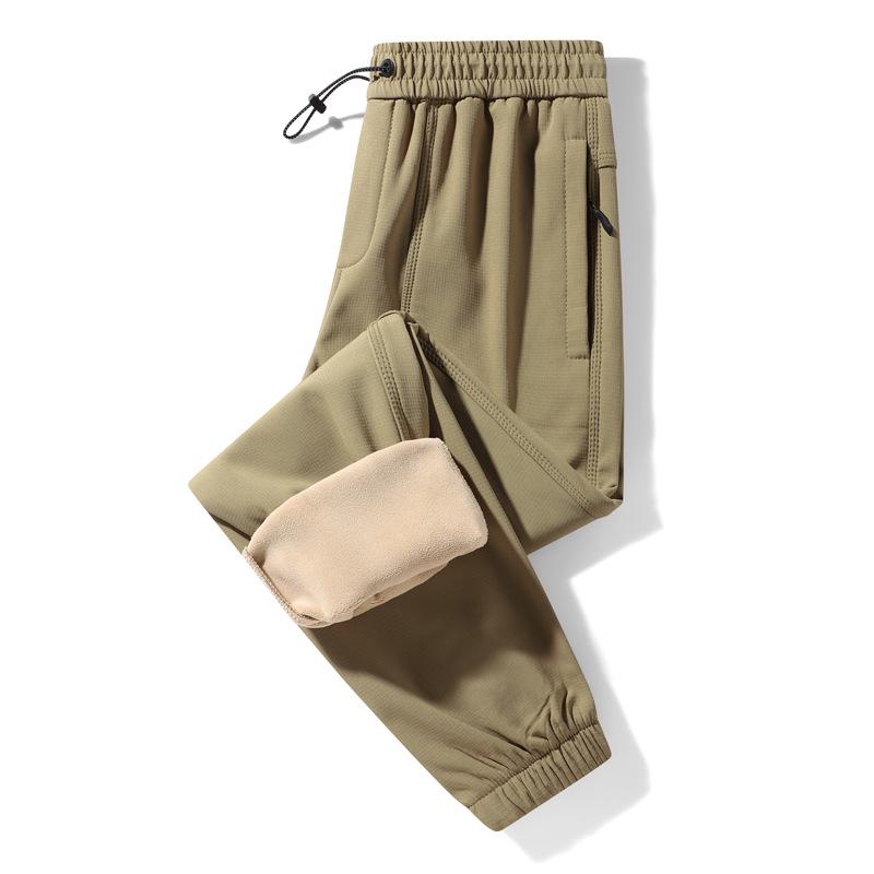 Couples' Fleece-Lined Windproof Softshell Pants: Women's Outdoor Joggers & Men's Warm Work Pants