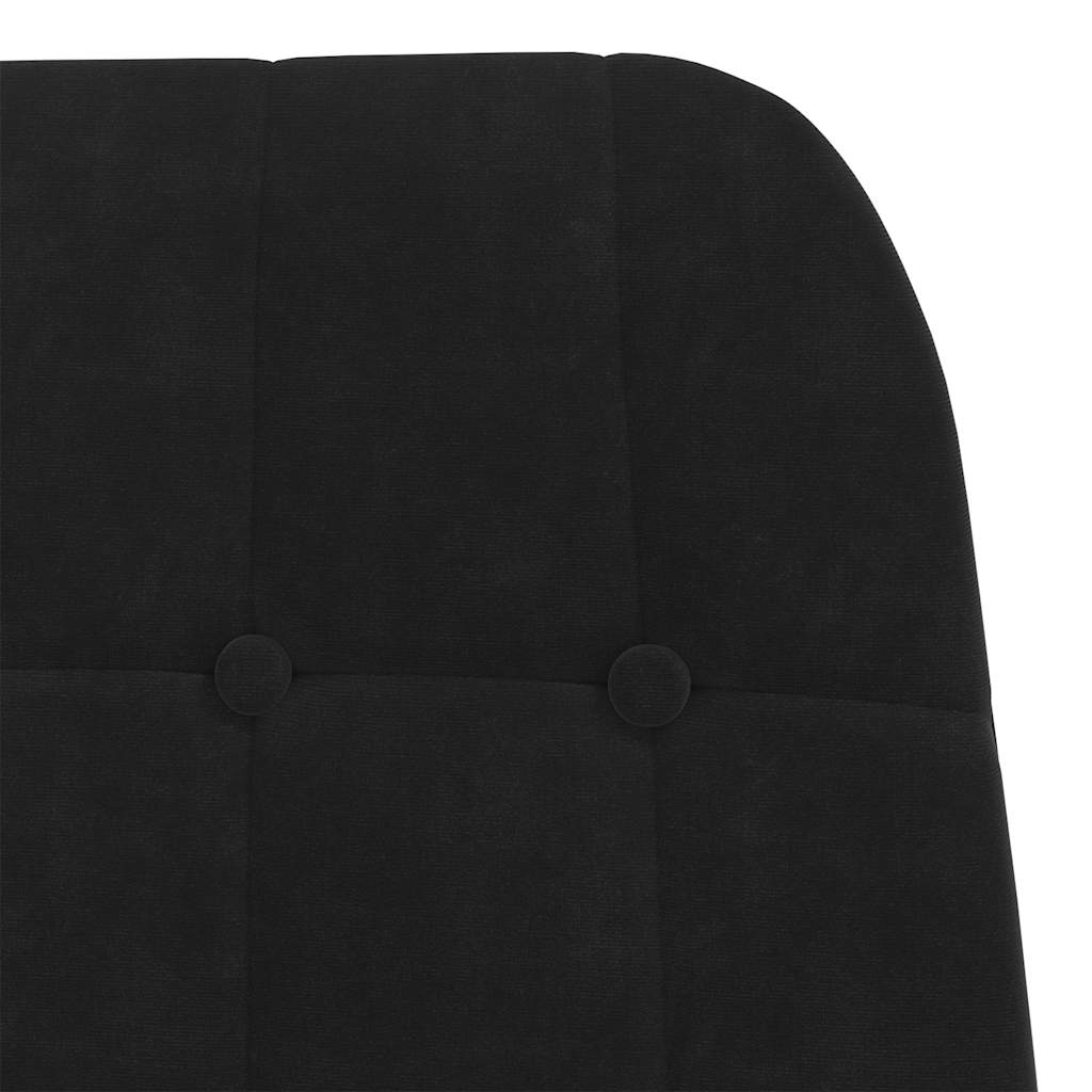Relax Armchair with Footstool Black Velvet