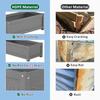 HDPE Raised Planter Box Outdoor Rot-Resistant and Non-Cracking Rectangle Planter 29.5 x 14.4 x 9.8 in Gray with Drainage Holes