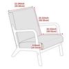 Leaf Jacquard Armchair Cover Elastic Zipper Chair Protective Case Nordic Style Chair Furniture Protector Decor for Living Room