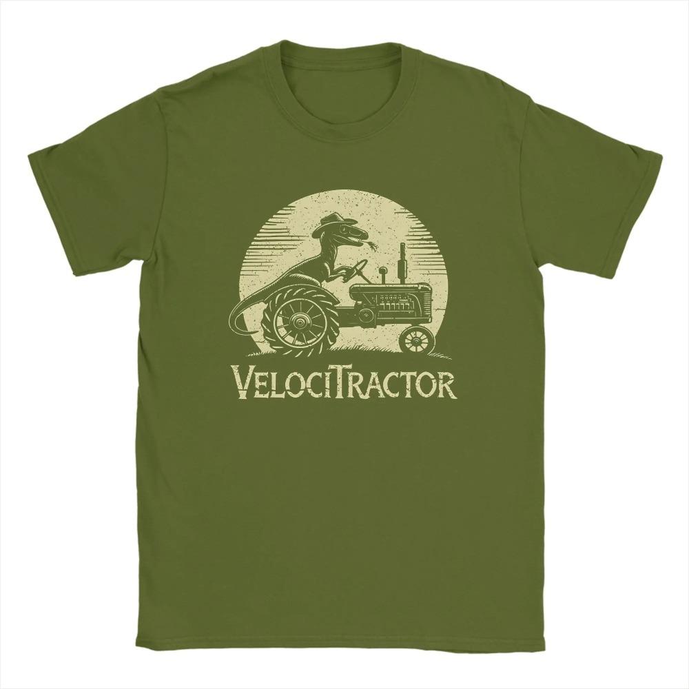Men's VelociTractor T Shirts  Pure  Clothes Novelty Short Sleeve Crew Neck Tee Shirt Gift Idea T-Shirt