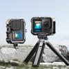 Metal Case Aluminum Cage for Max Lens Mod Video Light Quick Release Vertical Mount Kit Housing Cage for GoPro Hero 13/12/11/10/9