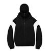 Mens Balaclava Hoodie Double Hooded Zip Jacket Spring Hoodie For Men Windproof Streetwear