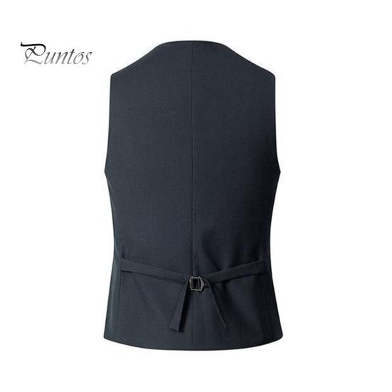 Herren Anzugweste V-Ausschnitt Ärmellos Einreihig Slim Fit Business Weste Einfarbig Formelle Kleidung Weste