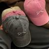 Bow Embroidered Baseball Cap for Women In Spring New Washing Old American Retro Wide Brimmed Face Cap Student