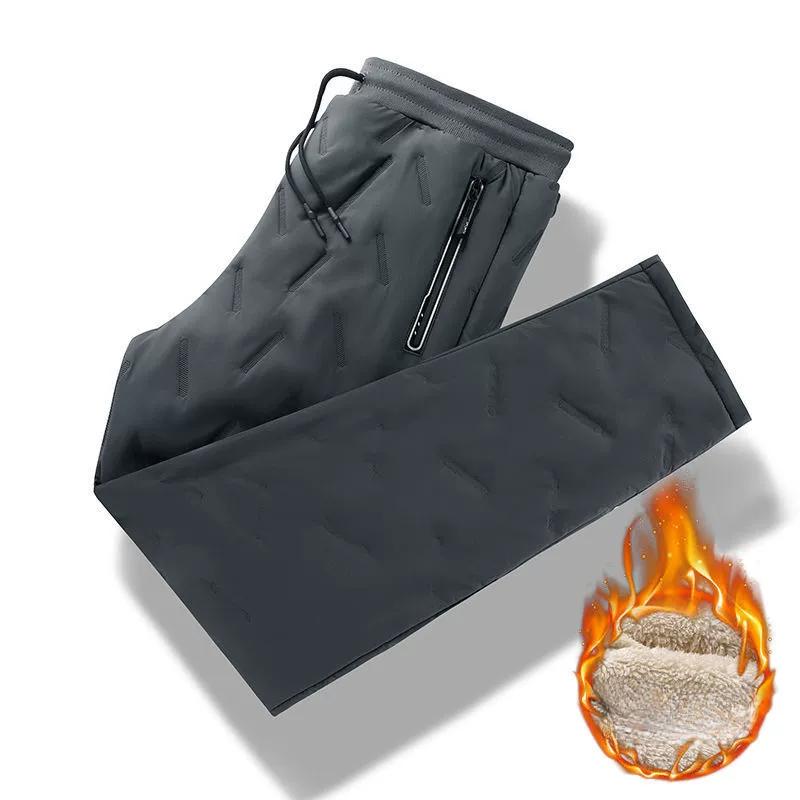 Men's Thick Lamb Wool Pants with Added Fleece, Winter Loose and Warm, Versatile Pants, Sports and Casual Pants