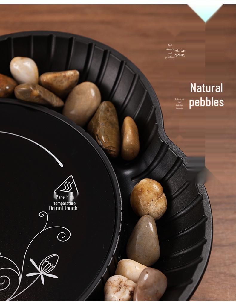 Chinese Style Indoor Tea and Wine Warmer Set with Electric Ceramic Stove and Glass Teapot