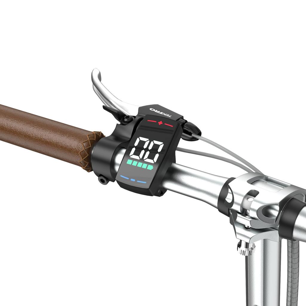 OT02PRO, rosso/verde, potenza motore 250W, 36V, batteria staccabile 5.2AH, pneumatici 20*1.35 pollici, bicicletta elettrica da città, velocità massima 25KM/H