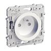 Prise de courant encastrée 2P+T - SCHNEIDER ELECTRIC - Odace - blanc - bornes sans vis - fixation par griffes