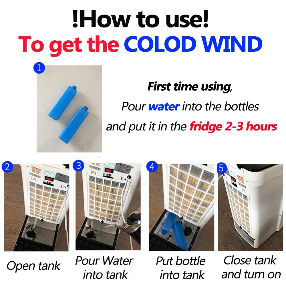 4L Multifunction Remote Control Air Conditioner Cooling Fan Timer Cooler Humidifier Purifier Adjust 3 Speed+4 Ice Crystal