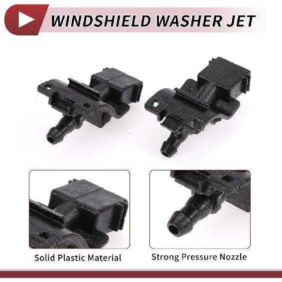 2pcs Windshield Washer Nozzle for Toyota Tacoma 2016-2023 for Lexus RX350 2016-2022 Front Windshield Spray Nozzles Wiper Spray Washer Jet