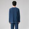 FENTENG Men's Waffle Knit Long-Sleeve Loungewear Set