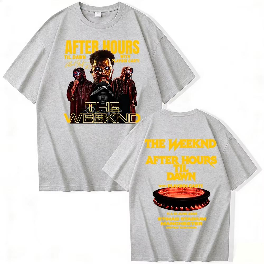 The-Weeknd After Hours Til Dawn Tour 2026 T-Shirt Man Woman Harajuku Short Sleeve Tops for Fans Gift Lightweight Breathable and Comfortable Clothes