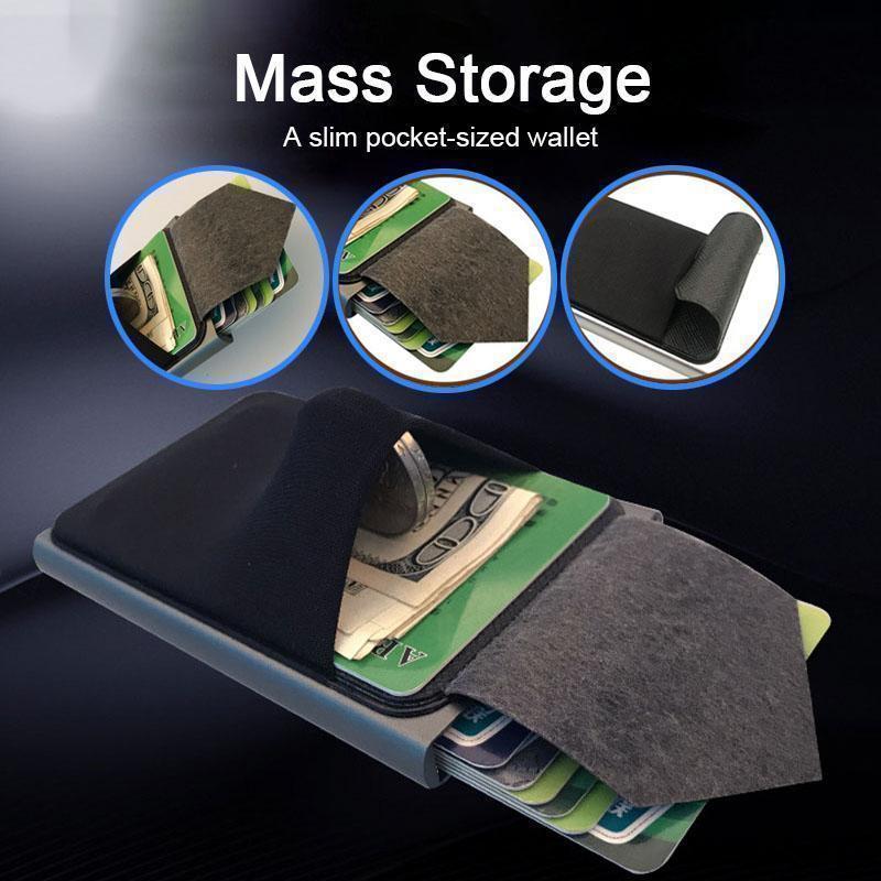 Men's RFID Metal Card Holder Wallet with Money Clip - Anti-Demagnetization, Multifunctional Design