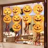 3pcs Halloween Pumpkin Lantern Decorations: Light-Up Paper Lantern Hangings for Outdoor, Kindergarten & Hotel Scene Setup
