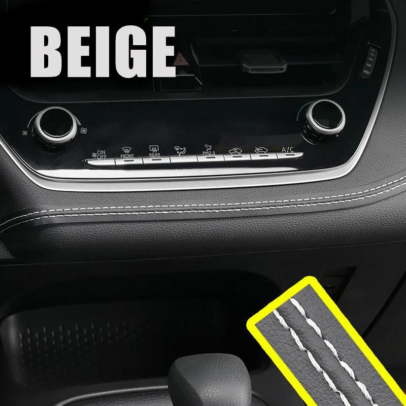 Universal Car Mouldings Trim Pu Leather Braid Decorative Line Strip For Door Dashboard Sticker Car Interior DIY Strips New Style