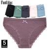 Women's Cotton Panties Girl Briefs Ms. Cotton Underwear Bikini Underwear Sexy Ladies Briefs Free Shipping 5 Pcs/set