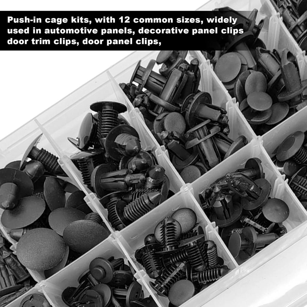 240Pcs Car Plastic Push Pin Rivet Fasteners, Car Retainer Clips Plastic Fasteners Kit With Remover Tool, Assortment Universal Retainer Clips Push