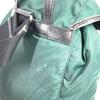 PRADA Bicolor triangle logo Backpack Leather / Nylon Green/Black