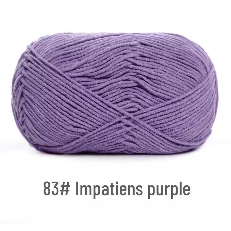 Gomitolo di Filato di Cotone Pettinato a 4 Capi per Lavorare all'Uncinetto Bambole, Coperte, Borse e Scarpe Pacchetto Materiali Fai da Te