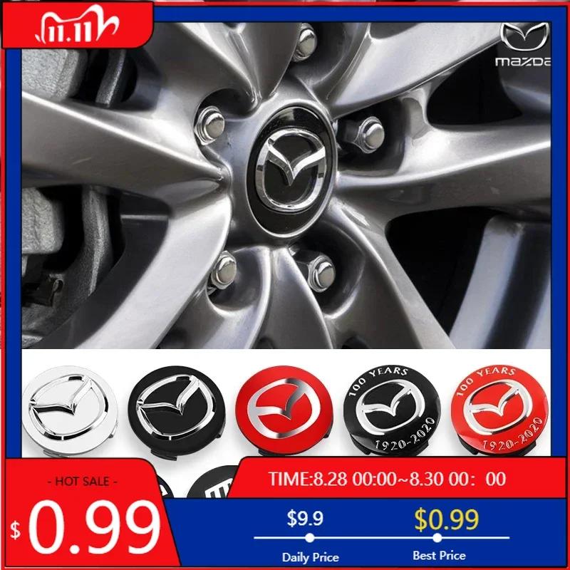 2025 Hot Car Wheel Center Hub Cap Dustproof Cover Emblem Wheel Sticker accessories for Mazda 3 4 5 6 ATENZA Axela RX8 CX6 CX5 CX
