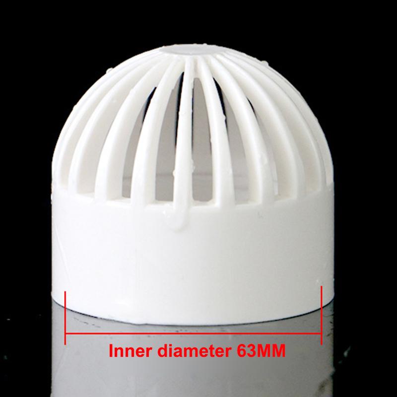 PVC Vent Cap Filter Set 2Pcs 20-90mm Isolation Screen Permeable Joints for Outdoor Water Tank Use