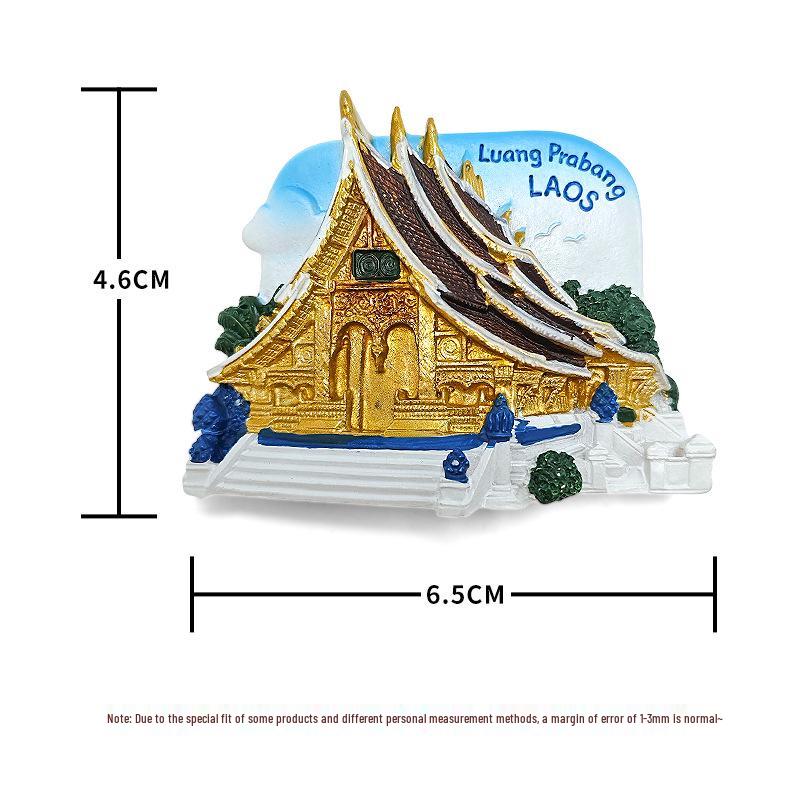 Kambodscha Kultureller Harz-Kühlschrankmagnet Souvenir