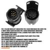 uxcell 7-13 Pin Trailer Connector 13 Pin to 7 Pin Trailer Adapter Conversion Socket