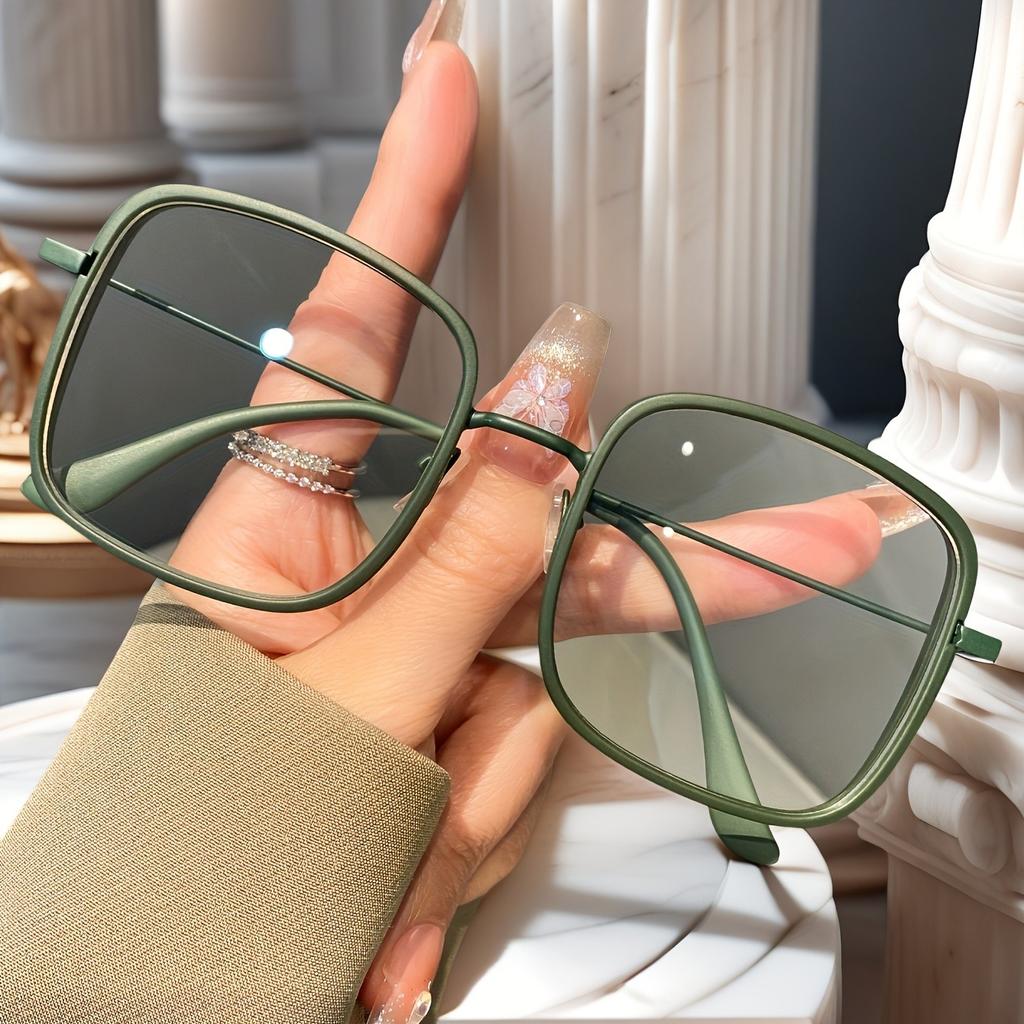 Stylish Square Full-Rim Glasses with Clear Blue Light Blocking Lenses Perfect for Daily Use Office and Study