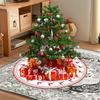 Large Christmas Skirts for Trees Tree Base Cover Tree Skirts 23.6 Inch Holiday Tree Skirt Red Cover Snowflake Reindeer Home